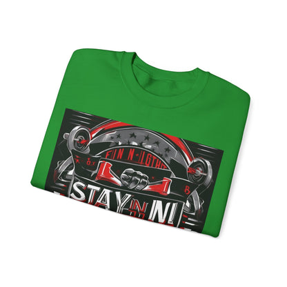 boostlete-rise-grind-type-stay-in-the-fight-banner-retro-1441 — Unisex Heavy Blend Crewneck (G18000)