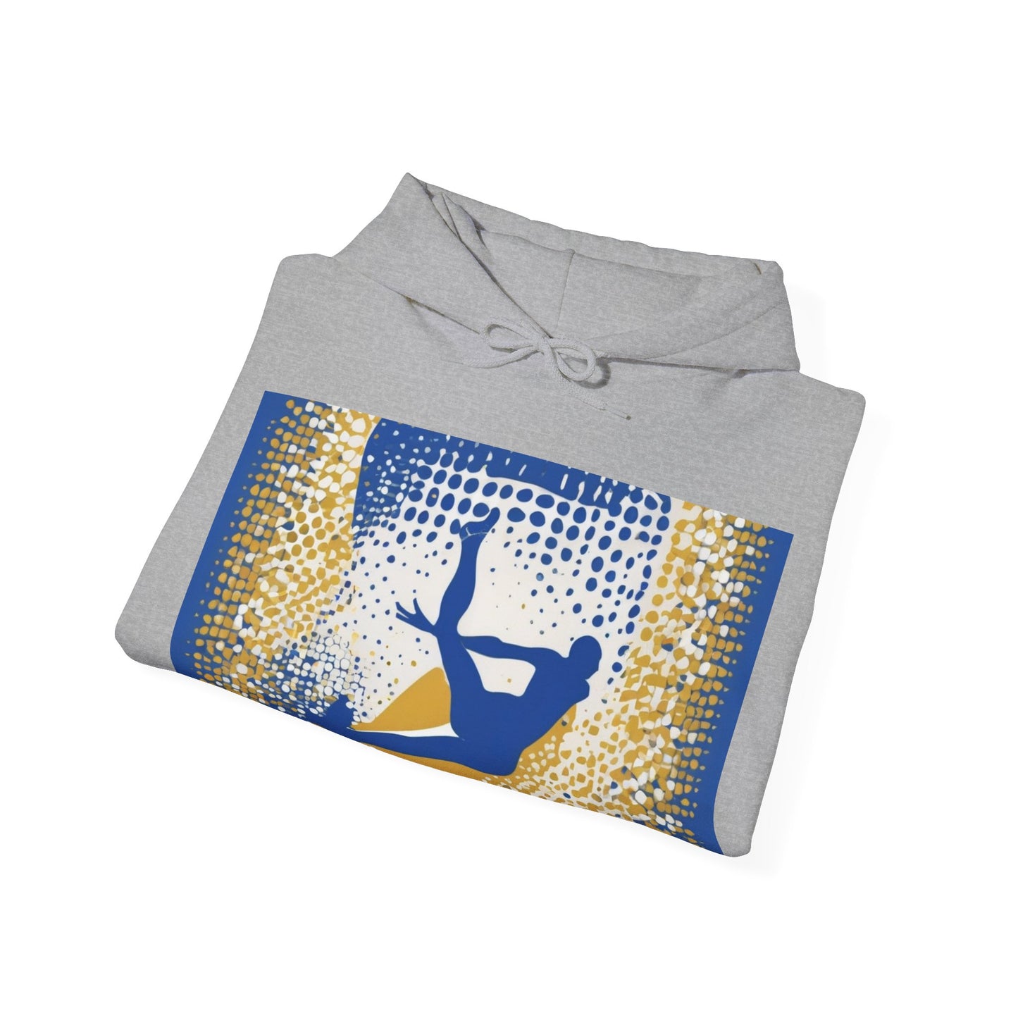 boostlete-field-day-icon-swimmer-halftone-paper-0246 — Unisex Heavy Blend Hooded Sweatshirt (Gildan)