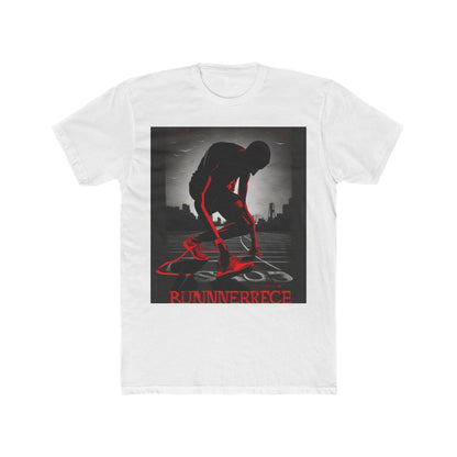 boostlete-mile-by-mile-scene-runner-grainy-bold-0168 — Unisex Cotton Crew Tee (NL 3600)