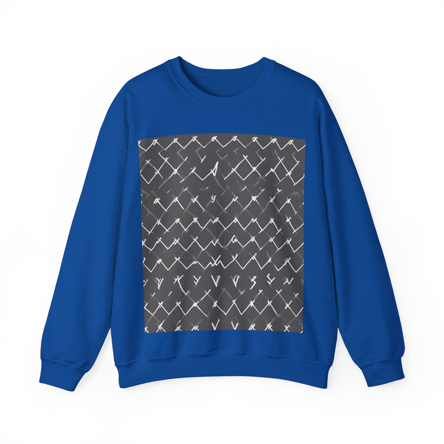 boostlete-am-crew-pattern-ekg-bold-0047 — Unisex Heavy Blend Crewneck Sweatshirt (Gildan)