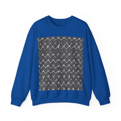 boostlete-am-crew-pattern-ekg-bold-0047 — Unisex Heavy Blend Crewneck Sweatshirt (Gildan)
