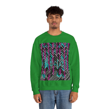 boostlete-recovery-progress-pattern-chevron-retro-0243 — Unisex Heavy Blend Crewneck (G18000)
