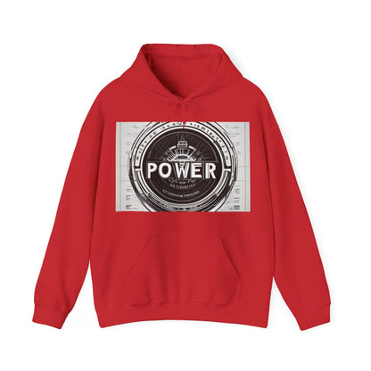 boostlete-boost-mode-type-power-in-quiet-badge-blueprint-0245 — Unisex Heavy Blend Hooded Sweatshirt (Gildan)