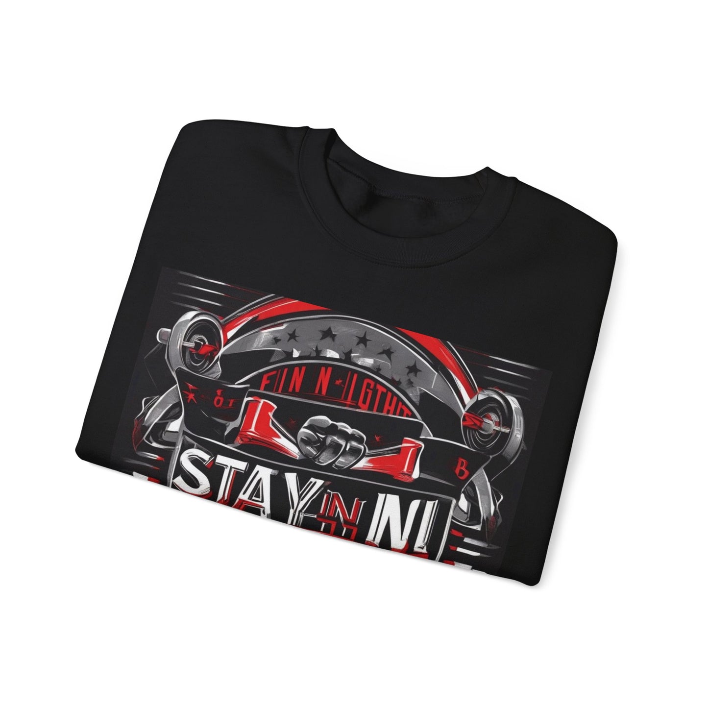boostlete-rise-grind-type-stay-in-the-fight-banner-retro-1441 — Unisex Heavy Blend Crewneck (G18000)