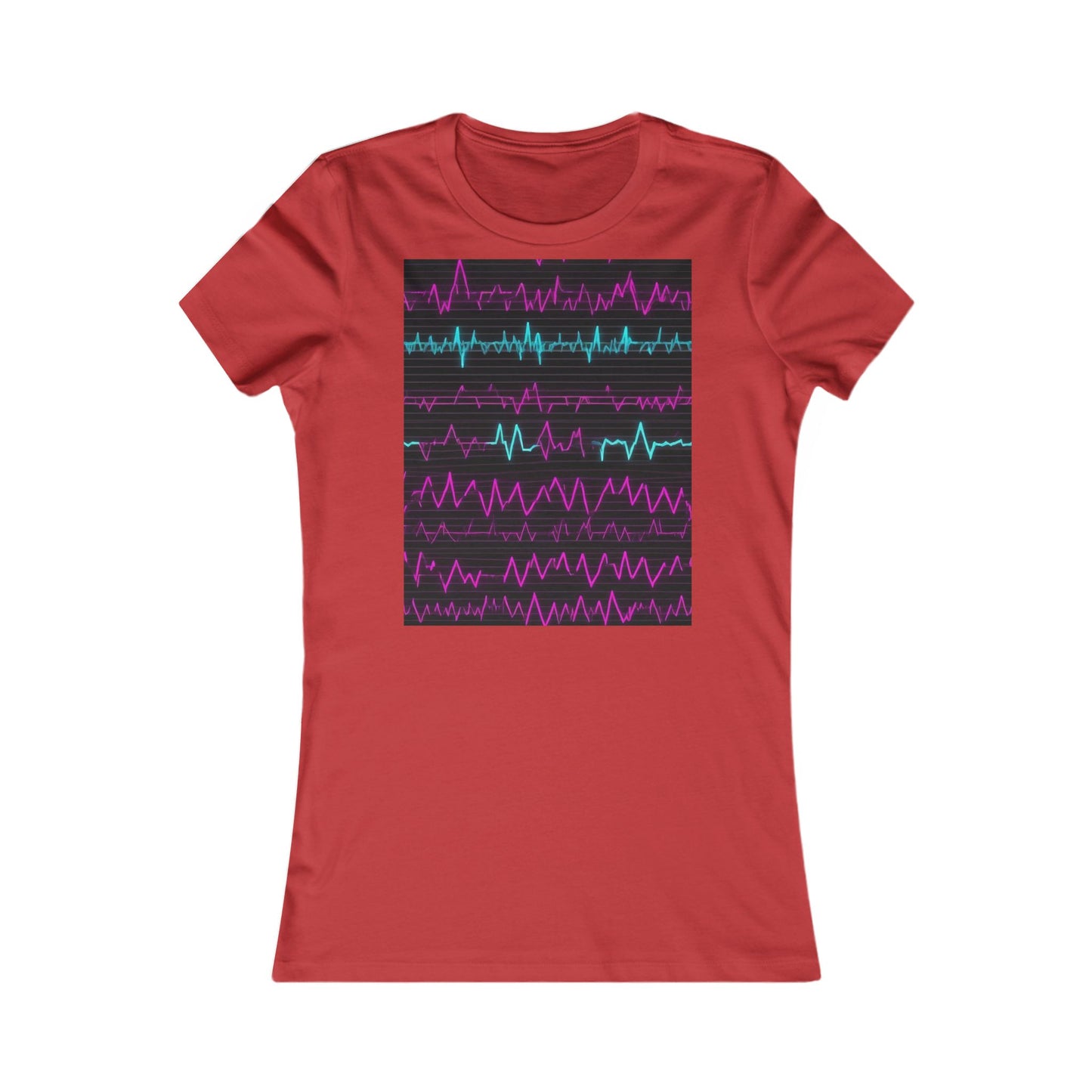 boostlete-boost-mode-pattern-ekg-modern-0111 — Women's Favorite Tee (B+C 6004)