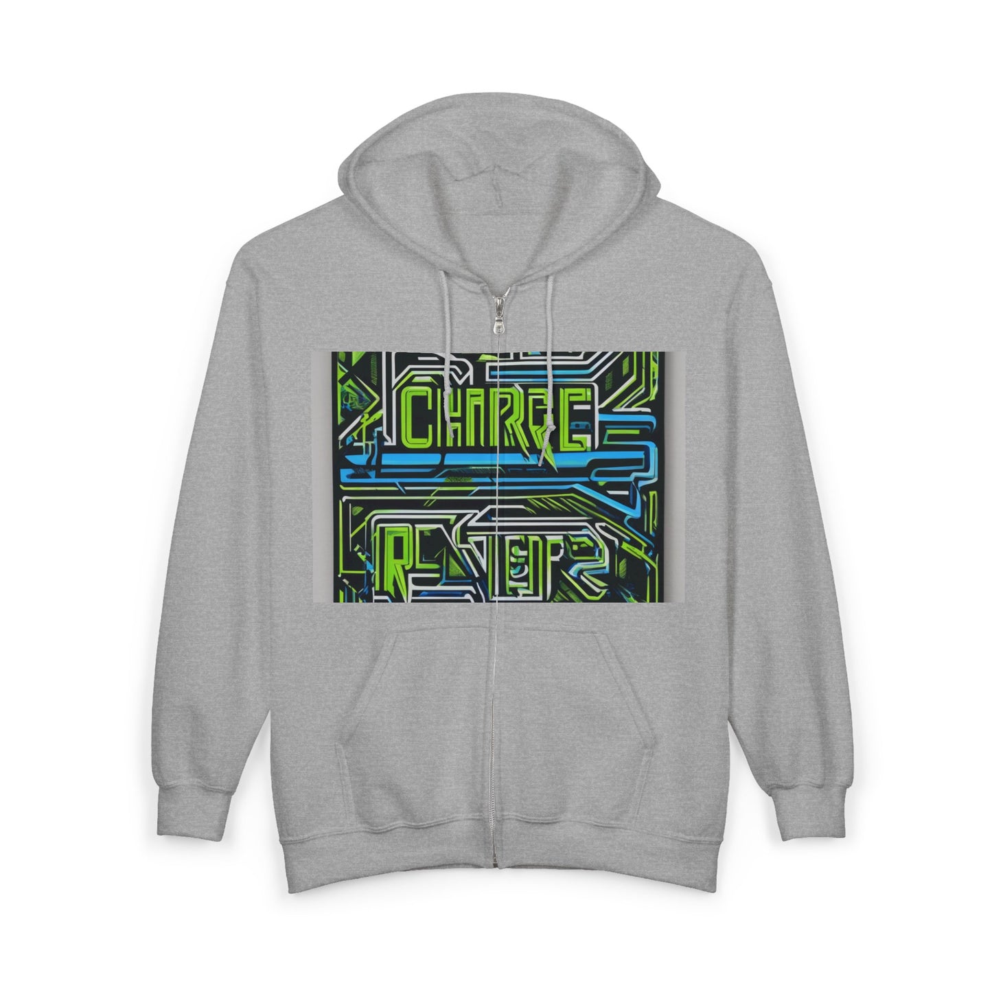 boostlete-pr-season-type-charge-train-recover-outline-over-solid-geometric-0129 — Unisex Heavy Blend Full-Zip Hooded Sweatshirt