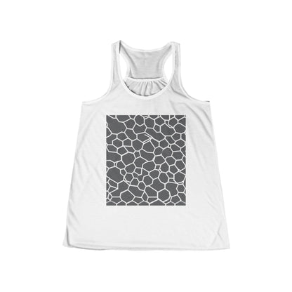 boostlete-iron-intent-pattern-hex-blueprint-0063 — Women's Flowy Racerback Tank (B+C 8800)