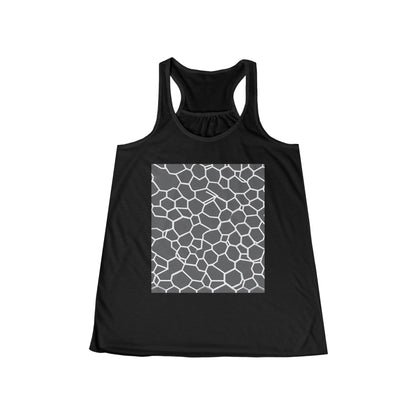 boostlete-iron-intent-pattern-hex-blueprint-0063 — Women's Flowy Racerback Tank (B+C 8800)