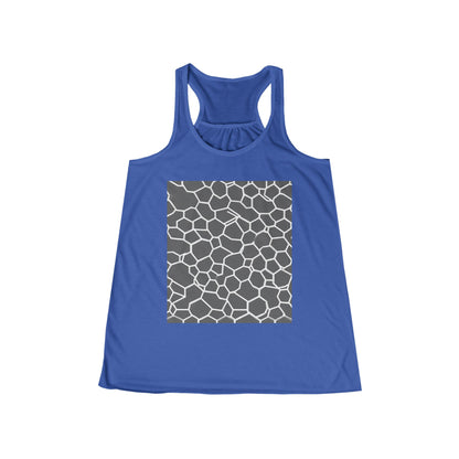 boostlete-iron-intent-pattern-hex-blueprint-0063 — Women's Flowy Racerback Tank (B+C 8800)