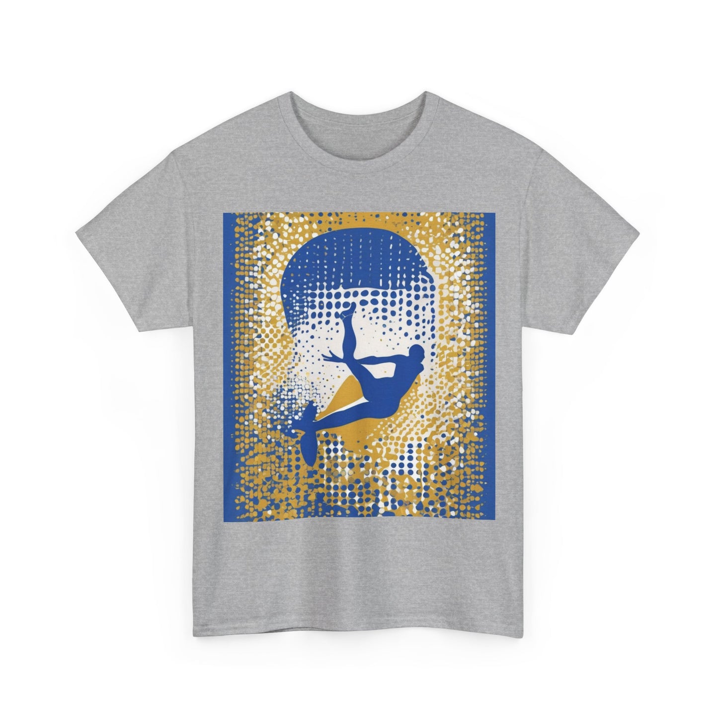 boostlete-field-day-icon-swimmer-halftone-paper-0246 — Unisex Heavy Cotton Tee (Gildan 5000)