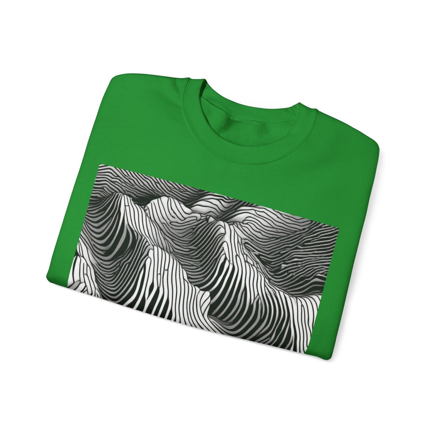 boostlete-field-day-pattern-topographic-isometric-0211 — Unisex Heavy Blend Crewneck Sweatshirt (Gildan)