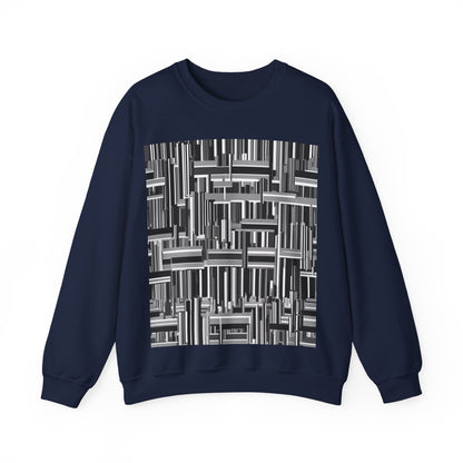 boostlete-recovery-progress-pattern-barcode-isometric-1023 — Unisex Heavy Blend Crewneck (G18000)