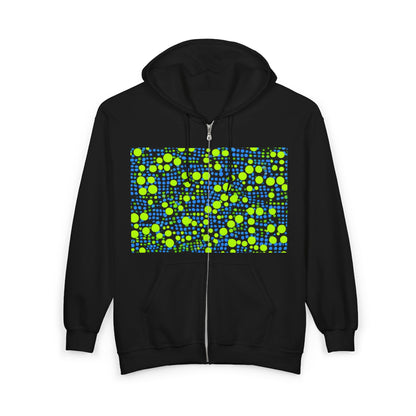 boostlete-mile-by-mile-pattern-dotted-geometric-0071 — Unisex Heavy Blend Full-Zip Hooded Sweatshirt