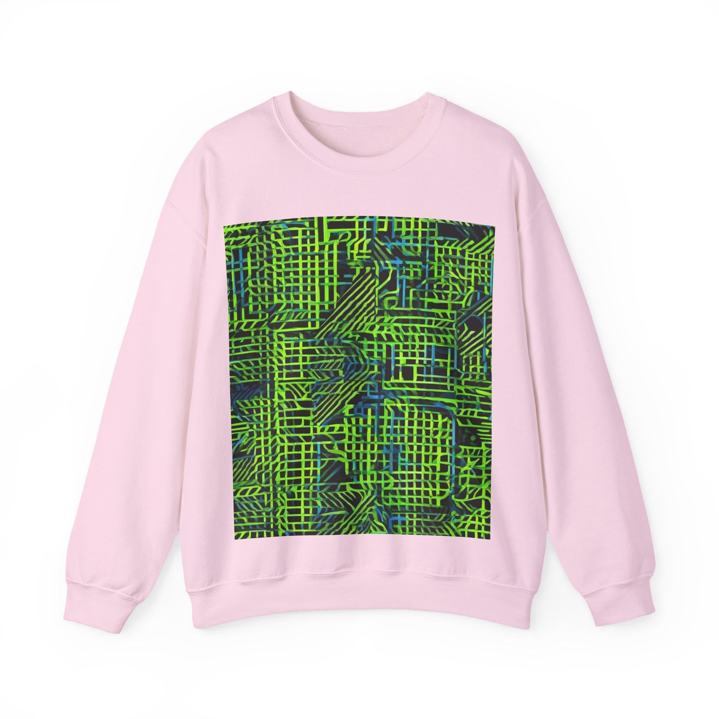 boostlete-quiet-power-pattern-stair-steps-industrial-0751 — Unisex Heavy Blend Crewneck (G18000)