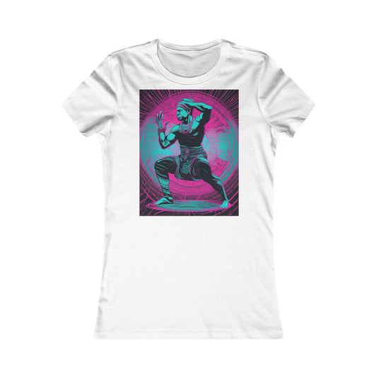 boostlete-rise-grind-scene-yogi-motion-line-art-0240 — Women's Favorite Tee (B+C 6004)