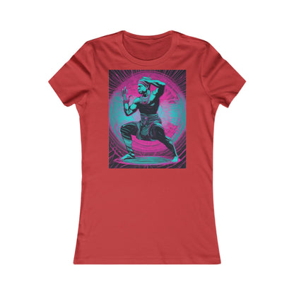 boostlete-rise-grind-scene-yogi-motion-line-art-0240 — Women's Favorite Tee (B+C 6004)