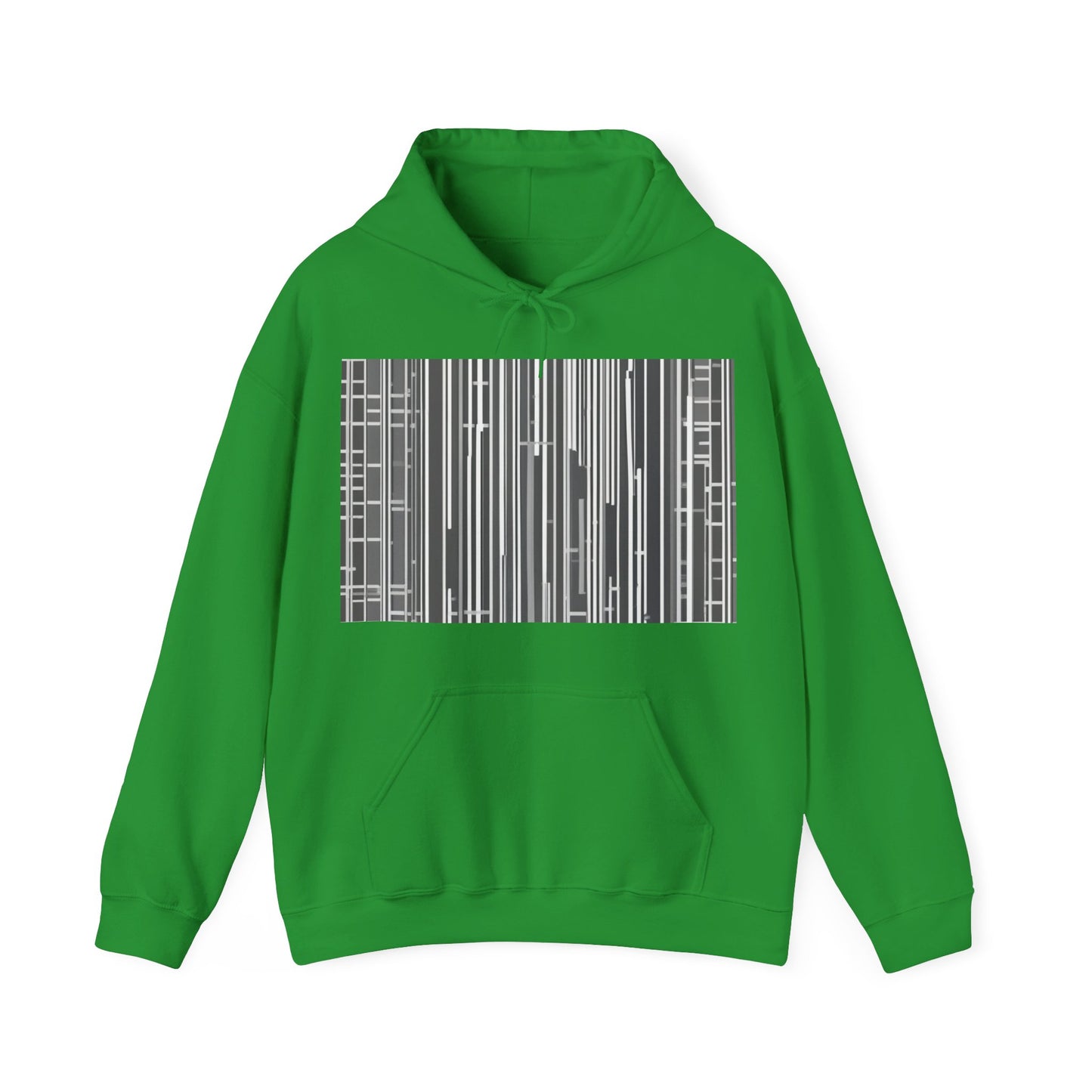 boostlete-boost-mode-pattern-barcode-blueprint-0463 — Unisex Heavy Blend Hoodie (G18500)