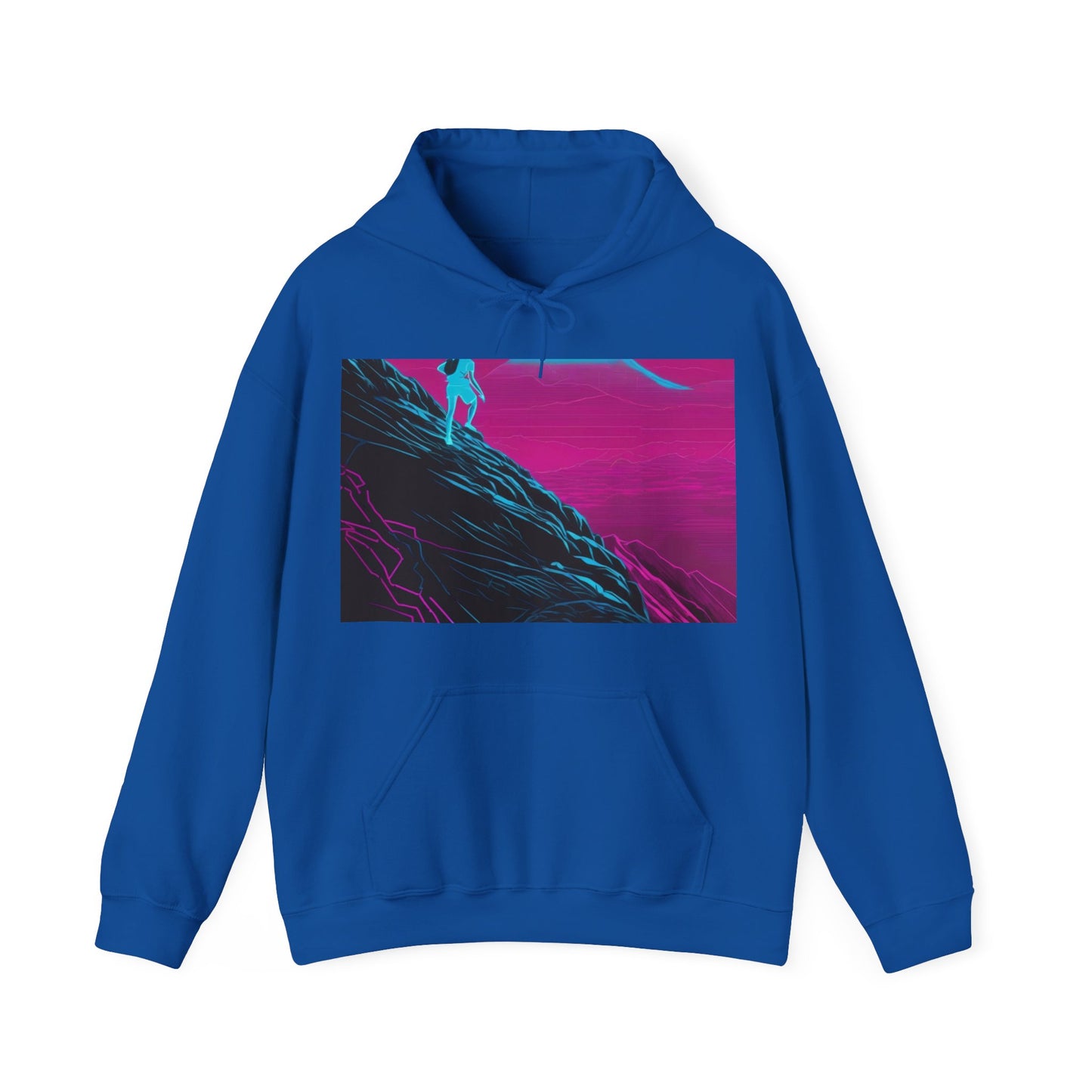boostlete-boost-mode-scene-trail-neon-blueprint-0832 — Unisex Heavy Blend Hoodie (G18500)