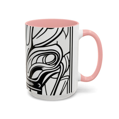 boostlete-boost-mode-icon-crown-offset-line-art-0190 — Accent Mug 11oz/15oz