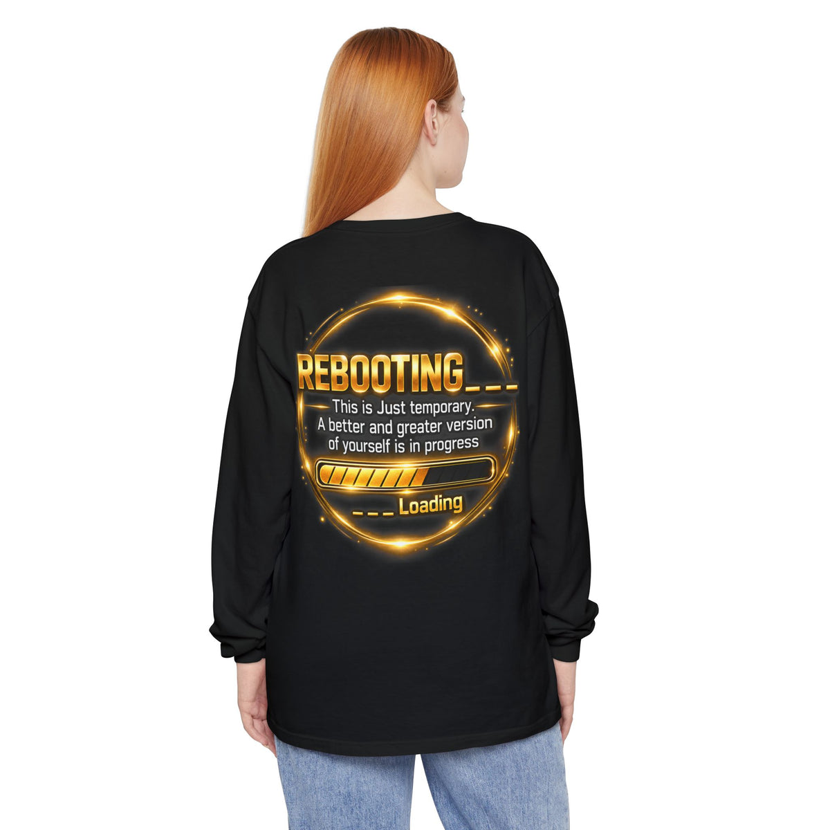 Rebooting Loading Graphic Long Sleeve T-Shirt
