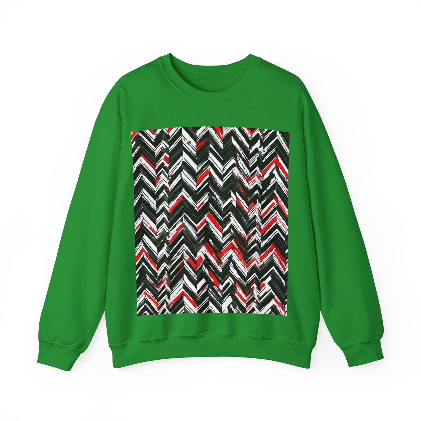 boostlete-am-crew-pattern-chevron-geometric-0659 — Unisex Heavy Blend Crewneck (G18000)