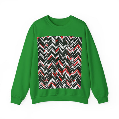 boostlete-am-crew-pattern-chevron-geometric-0659 — Unisex Heavy Blend Crewneck (G18000)