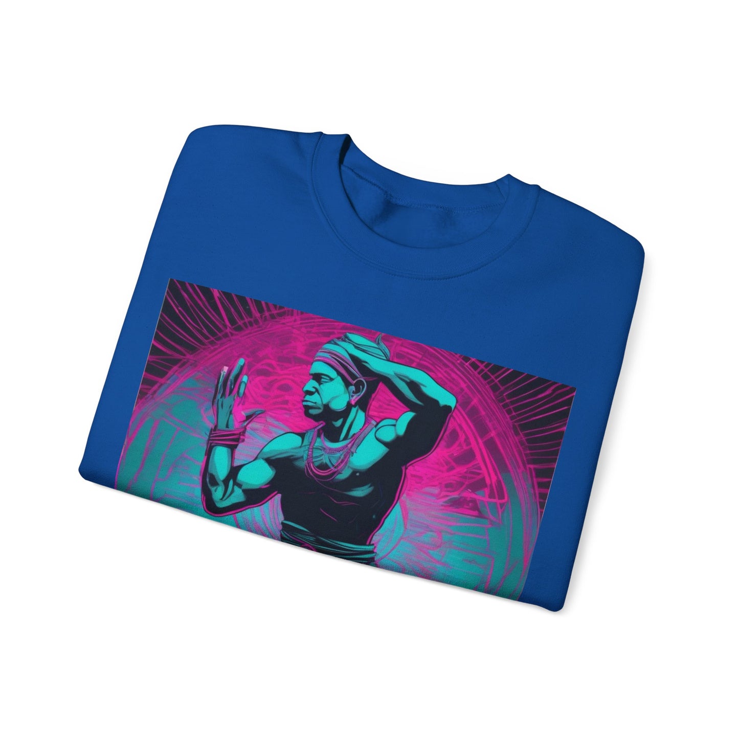 boostlete-rise-grind-scene-yogi-motion-line-art-0240 — Unisex Heavy Blend Crewneck Sweatshirt (Gildan)