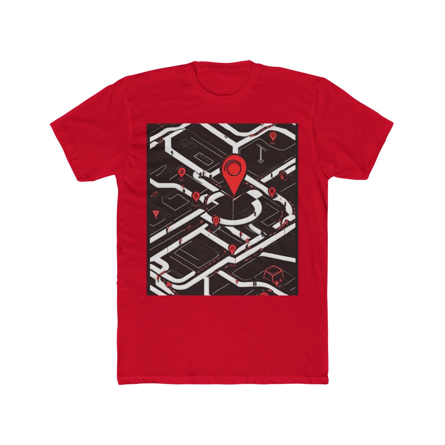 boostlete-am-crew-icon-map-matte-isometric-0094 — Unisex Cotton Crew Tee (NL 3600)
