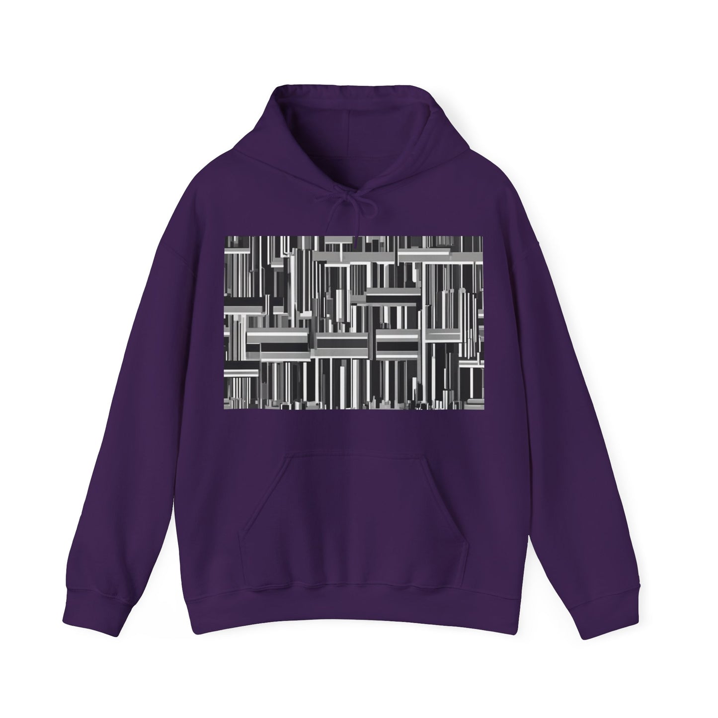 boostlete-recovery-progress-pattern-barcode-isometric-1023 — Unisex Heavy Blend Hoodie (G18500)