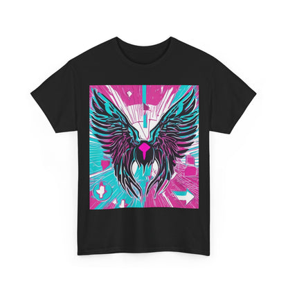 boostlete-am-crew-icon-wings-outline-line-art-0282 — Unisex Heavy Cotton Tee (Gildan 5000)