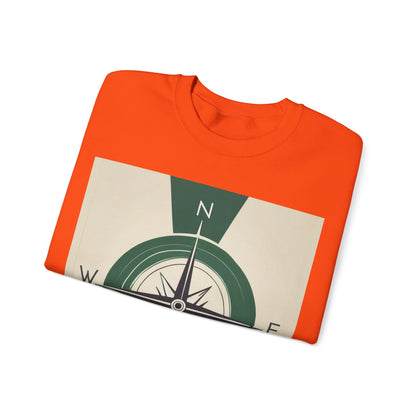 boostlete-iron-intent-icon-compass-soft-blueprint-0614 — Unisex Heavy Blend Crewneck (G18000)