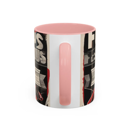 boostlete-mile-by-mile-type-focus-over-feelings-split-retro-0841 — Accent Mug 11/15oz