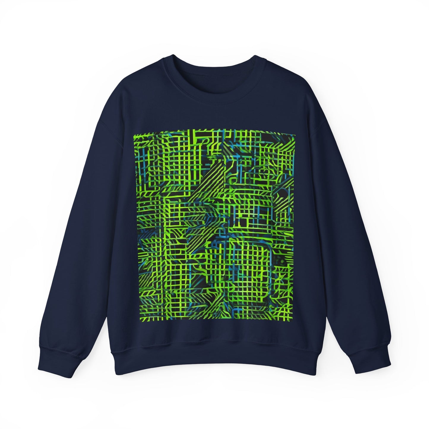 boostlete-quiet-power-pattern-stair-steps-industrial-0751 — Unisex Heavy Blend Crewneck (G18000)