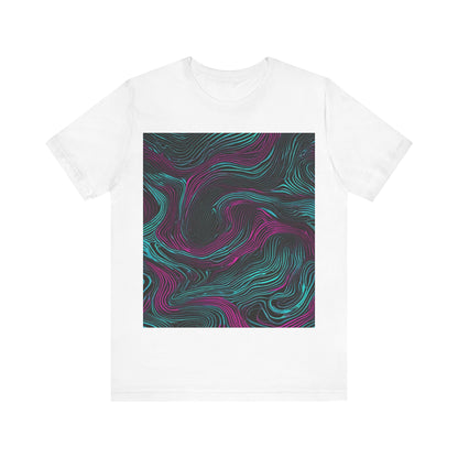 boostlete-am-crew-pattern-topographic-monoline-0075 — Unisex Jersey Short Sleeve (B+C 3001)