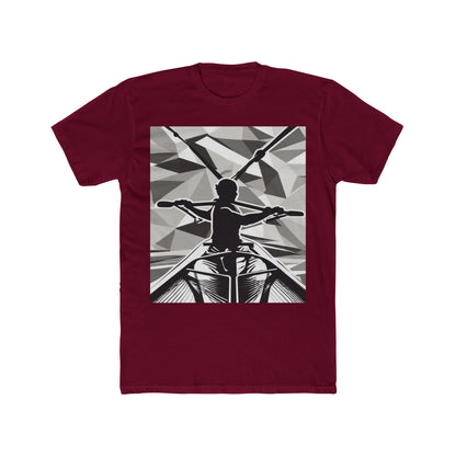 boostlete-am-crew-scene-rower-outline-geometric-0060 — Unisex Cotton Crew Tee (NL 3600)