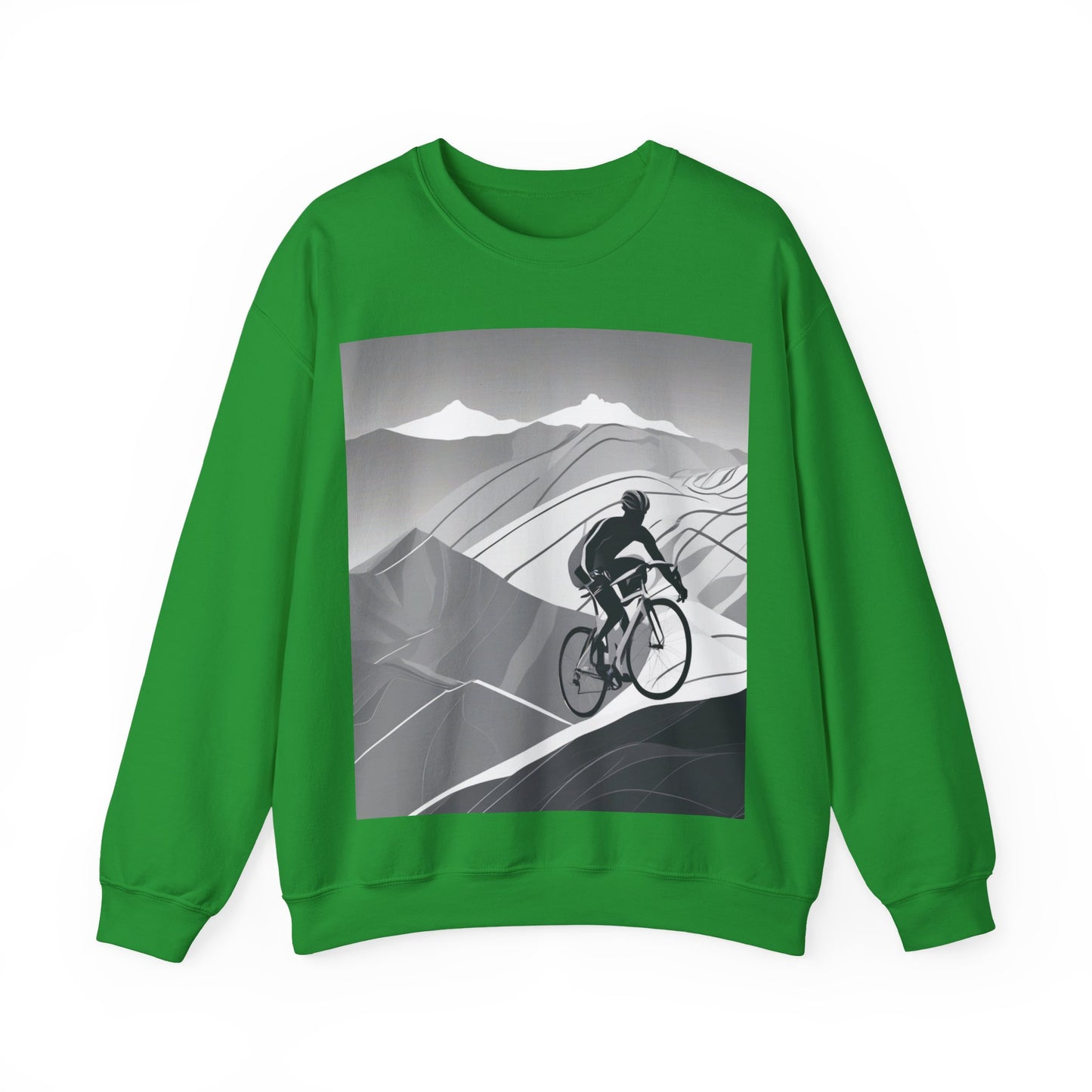 boostlete-recovery-progress-scene-cyclist-motion-vector-0808 — Unisex Heavy Blend Crewneck (G18000)