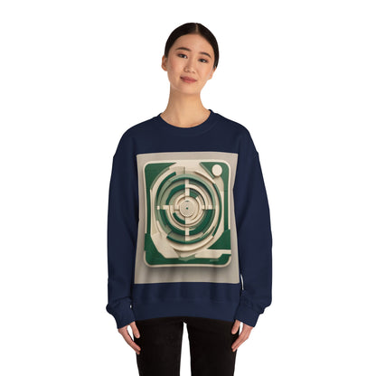 boostlete-mile-by-mile-icon-target-3d-modern-0306 — Unisex Heavy Blend Crewneck (G18000)