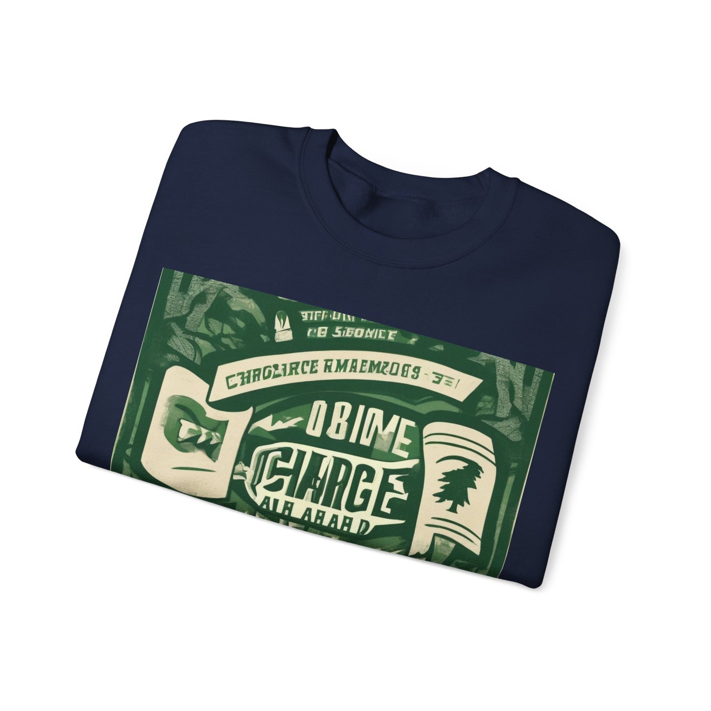 boostlete-am-crew-type-charge-ahead-banner-paper-0965 — Unisex Heavy Blend Crewneck (G18000)