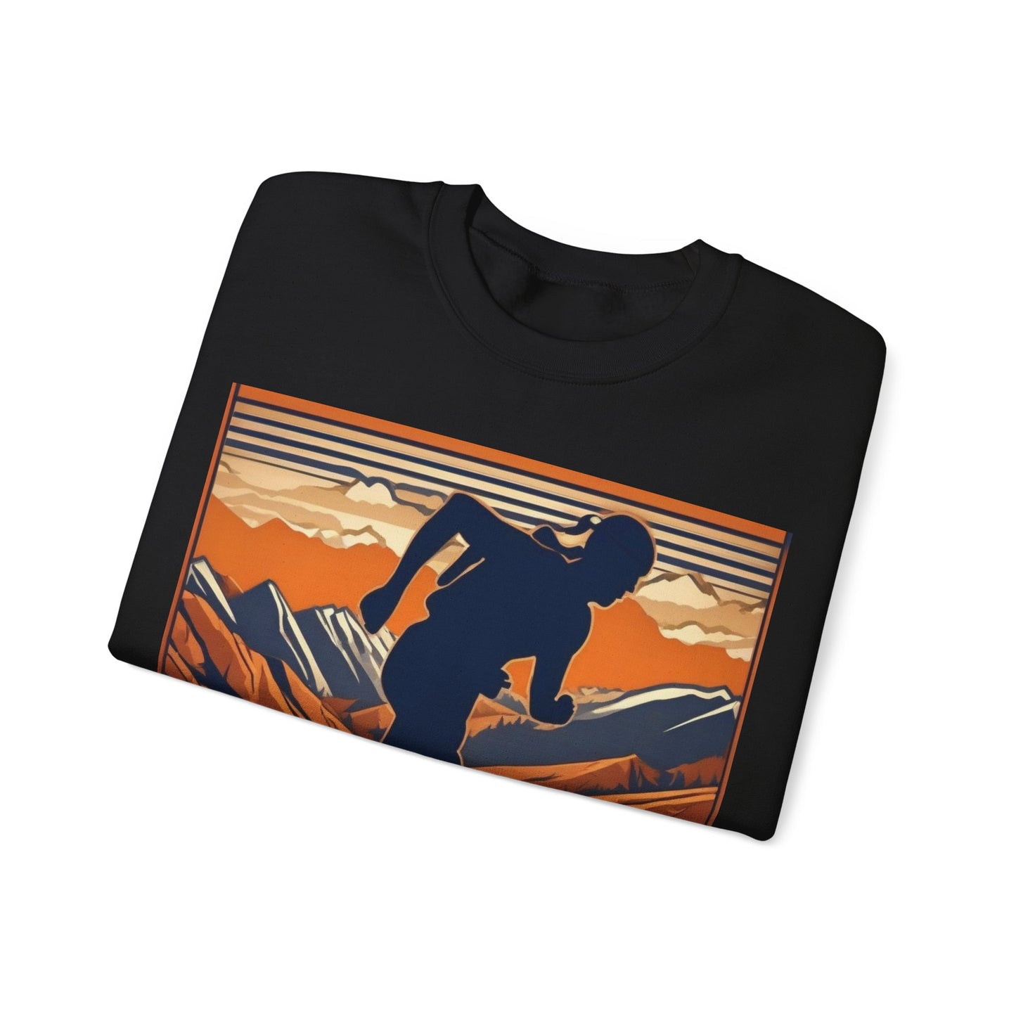 boostlete-iron-intent-scene-trail-3d-retro-0764 — Unisex Heavy Blend Crewneck (G18000)