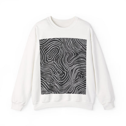 boostlete-field-day-pattern-topographic-badge-0307 — Unisex Heavy Blend Crewneck Sweatshirt (Gildan)