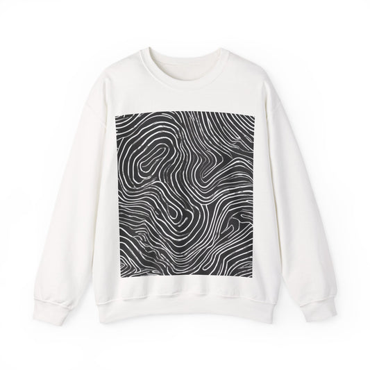 boostlete-field-day-pattern-topographic-badge-0307 — Unisex Heavy Blend Crewneck Sweatshirt (Gildan)