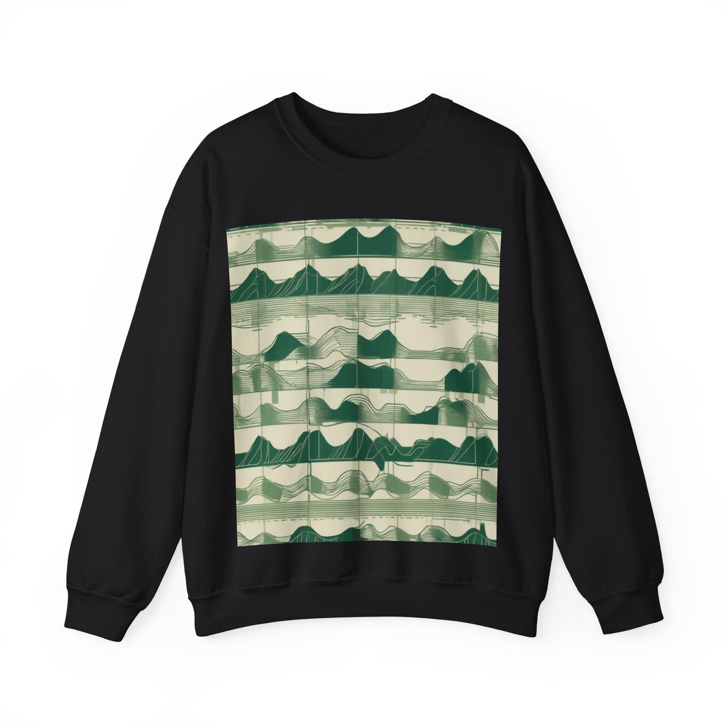 boostlete-mile-by-mile-pattern-audio-blueprint-0971 — Unisex Heavy Blend Crewneck (G18000)