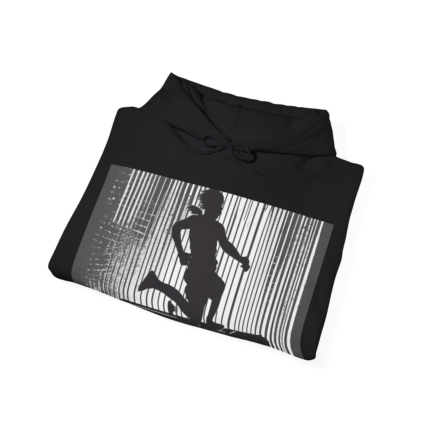 boostlete-am-crew-scene-hurdler-halftone-badge-0956 — Unisex Heavy Blend Hoodie (G18500)