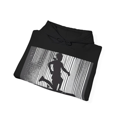 boostlete-am-crew-scene-hurdler-halftone-badge-0956 — Unisex Heavy Blend Hoodie (G18500)