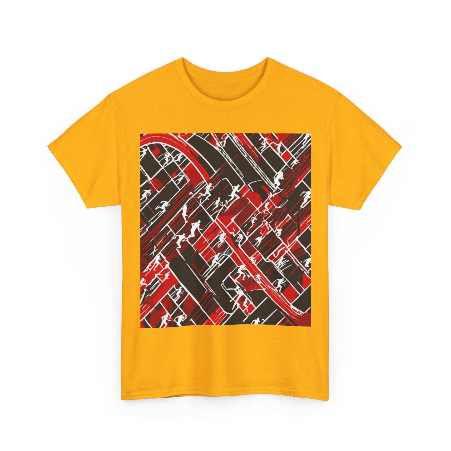 boostlete-pr-season-scene-marathoner-outline-modern-0124 — Unisex Heavy Cotton Tee (Gildan 5000)