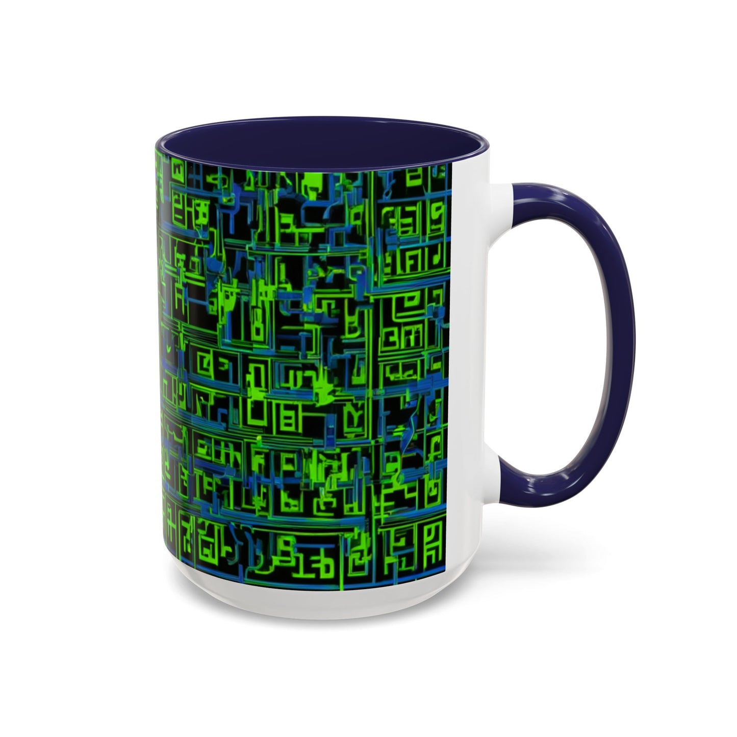 boostlete-mile-by-mile-pattern-plate-number-blueprint-0147 — Accent Mug 11oz/15oz