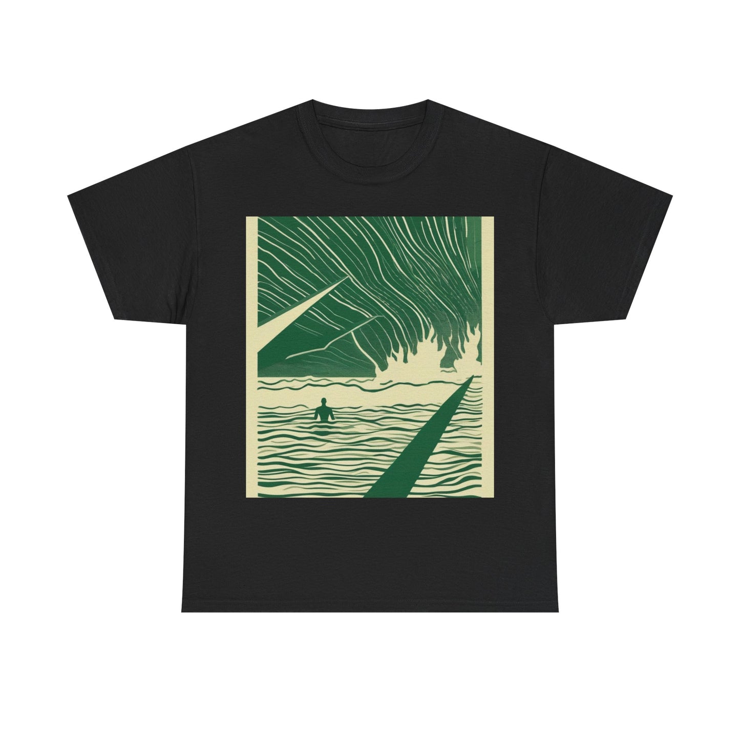 boostlete-mile-by-mile-icon-swimmer-motion-isometric-0078 — Unisex Heavy Cotton Tee (Gildan 5000)