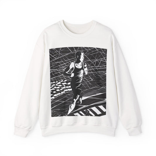 boostlete-headspace-scene-marathoner-speed-geometric-0816 — Unisex Heavy Blend Crewneck (G18000)