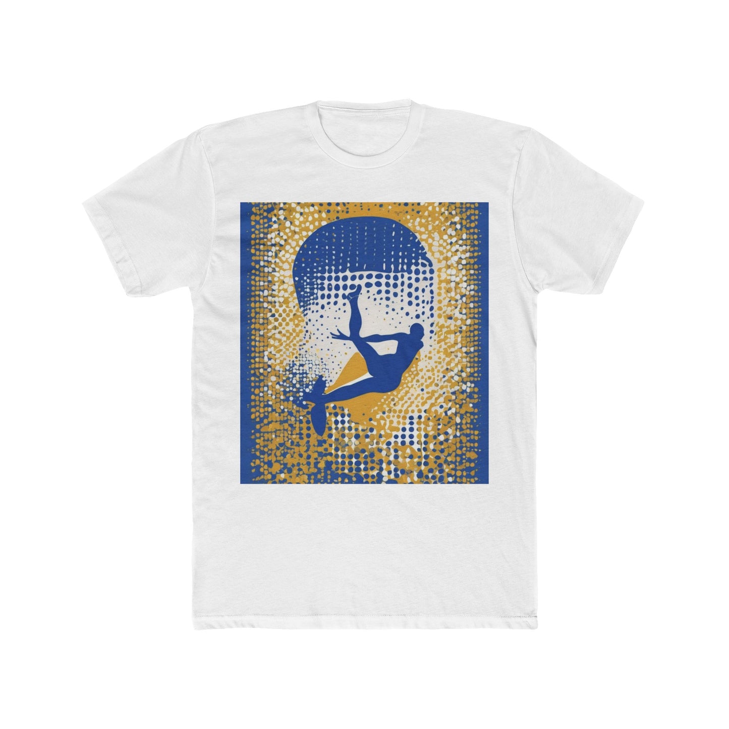 boostlete-field-day-icon-swimmer-halftone-paper-0246 — Unisex Cotton Crew Tee (NL 3600)