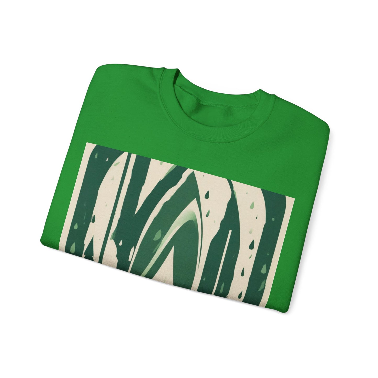boostlete-quiet-power-icon-water-glitch-retro-0186 — Unisex Heavy Blend Crewneck (G18000)